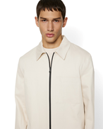 J.Lindeberg Julius Cotton Twill Overshirt Moonbeam