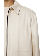 J.Lindeberg Julius Cotton Twill Overshirt Moonbeam