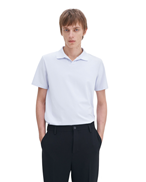 Filippa K Stretch Cotton Polo T-Shirt Ice Blue