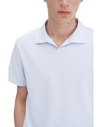 Filippa K Stretch Cotton Polo T-Shirt Ice Blue