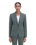 Filippa K Sasha Cool Wool Blazer Green Grey