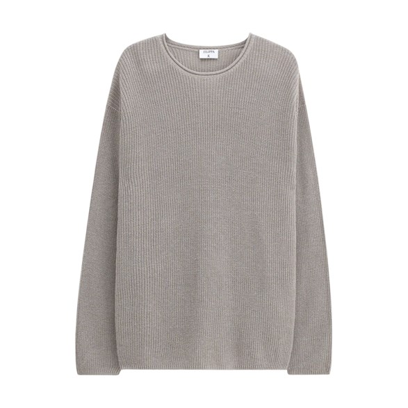 Filippa K Relaxed Linen Sweater W Moss Grey