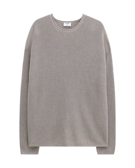 Filippa K Relaxed Linen Sweater Moss Grey