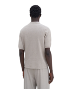 Filippa K Linen Cotton Knit Polo Moss Grey