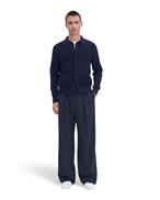 Filippa K Cotton Merino Knit Shirt Navy