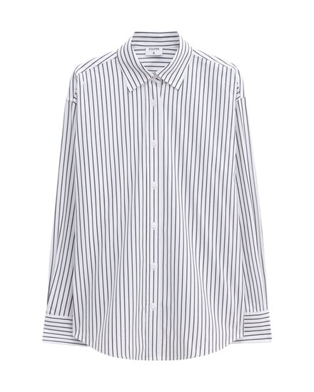 Filippa K Classic Stripe Shirt Coffee/White