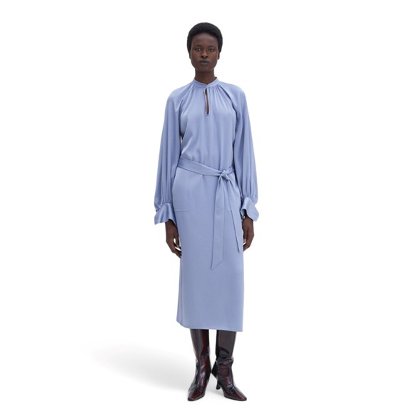Filippa K Belted Long Sleeve Dress Air Blue