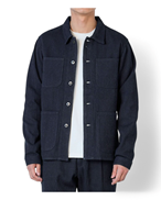 Japan Blue Jeans Sashiko Coverall Overshirt Dark Indigo