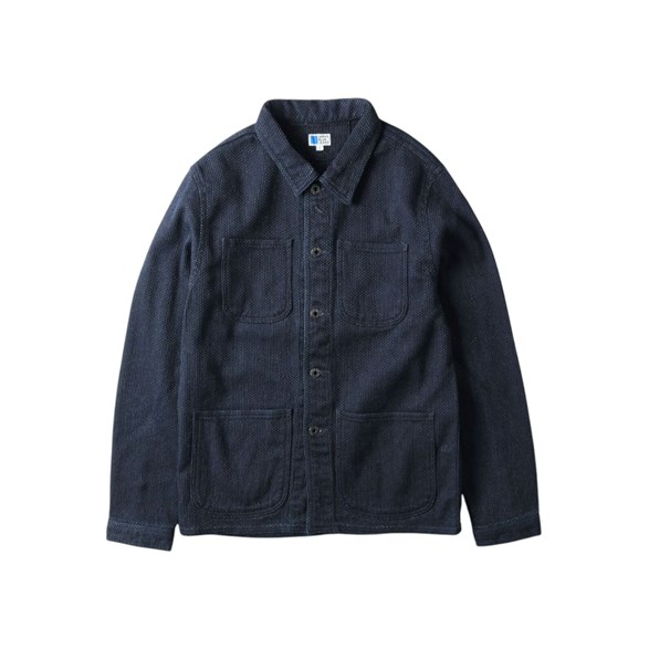 Japan Blue Jeans Sashiko Coverall Overshirt Dark Indigo
