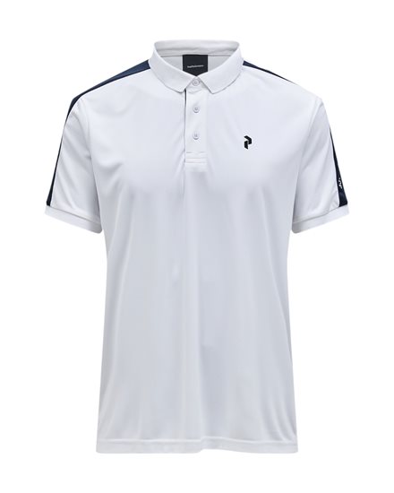 Peak Performance Player Polo White Salute Blue