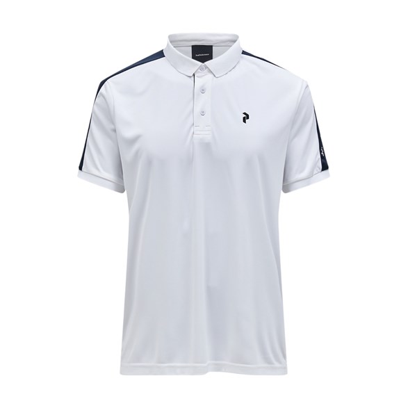 Peak Performance Player Polo White Salute Blue