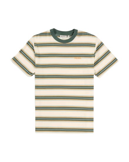 Rhythm Everyday Stripe T-Shirt Vintage Green