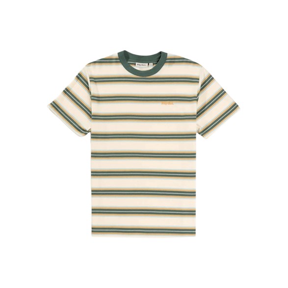 Rhythm Everyday Stripe T-Shirt Vintage Green