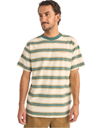 Rhythm Everyday Stripe T-Shirt Vintage Green
