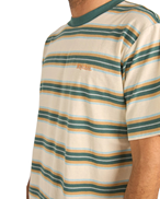 Rhythm Everyday Stripe T-Shirt Vintage Green