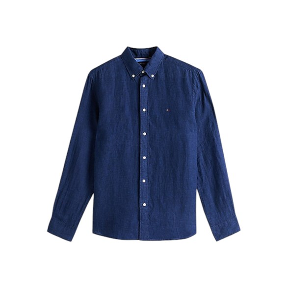 Tommy Hilfiger Dyed Linen Shirt Carbon Navy