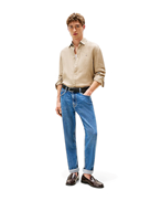 Tommy Hilfiger Dyed Linen Shirt Sandalwood