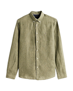 Tommy Hilfiger Dyed Linen Shirt Green