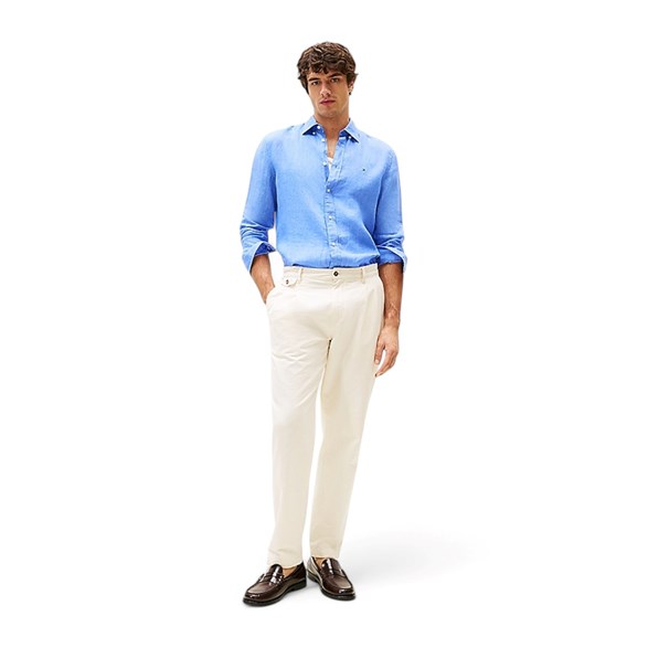 Tommy Hilfiger Dyed Linen Shirt Blue Spell