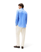 Tommy Hilfiger Dyed Linen Shirt Blue Spell