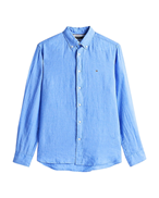 Tommy Hilfiger Dyed Linen Shirt Blue Spell