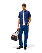 Tommy Hilfiger Dyed Linen Shirt Short Sleeve Carbon Navy