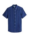 Tommy Hilfiger Dyed Linen Shirt Short Sleeve Carbon Navy