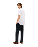 Tommy Hilfiger Dyed Linen Shirt Short Sleeve Optic White