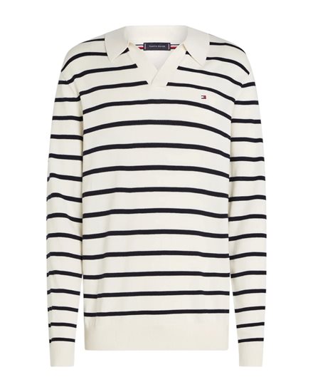 Tommy Hilfiger Essential Cotton Long Sleeve Ivory/Dessert Sky