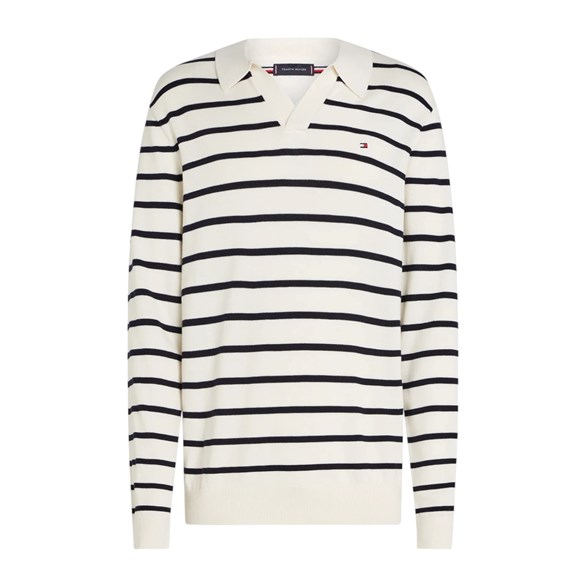 Tommy Hilfiger Essential Cotton Long Sleeve Ivory/Dessert Sky