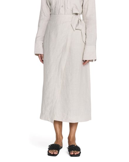 Twist & Tango Vivienne Linen Skirt Beige Melange
