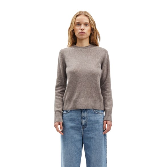 SAMSOE SAMSOE Charlotte Knit Sweater Grey Blue Melange