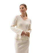 Holebrook Angelina V-Neck Off White
