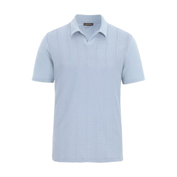 Oscar Jacobson Connor Structured Poloshirt Smog Blue