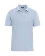 Oscar Jacobson Connor Structured Poloshirt Smog Blue