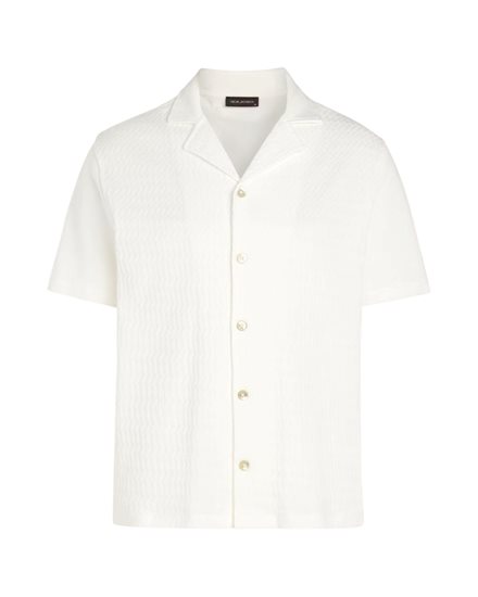 Oscar Jacobson Kirk Knitted Shirt Snow White