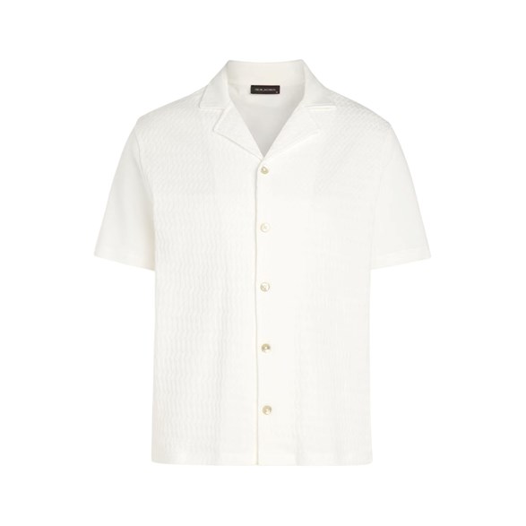 Oscar Jacobson Kirk Knitted Shirt Snow White