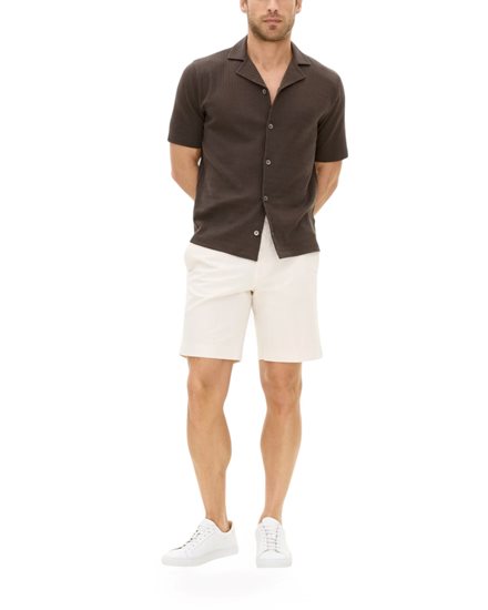 Oscar Jacobson Kirk Knitted Shirt Brown Elk
