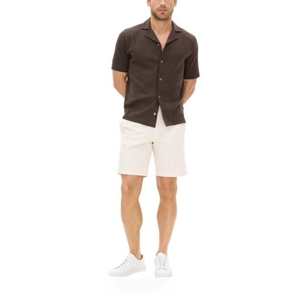 Oscar Jacobson Kirk Knitted Shirt Brown Elk