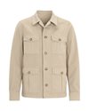 Oscar Jacobson Safari Shirt Jacket Dusty Beige