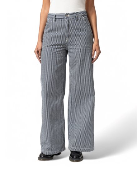 Nudie Jeans Inez Striped Pants Blue/Offwhite