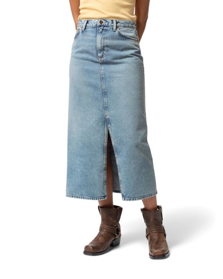 Nudie Jeans Anna Denim Skirt Light Blue