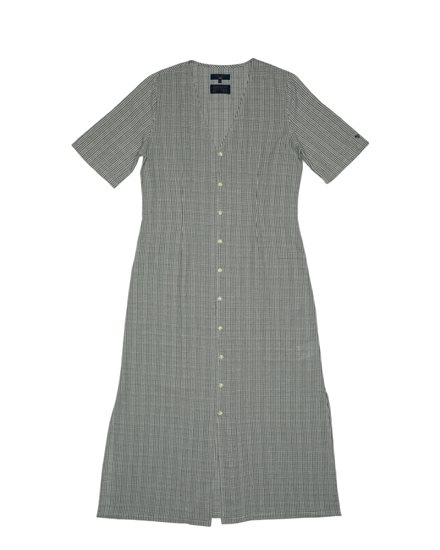 Nudie Jeans Lollo Check Indigo Dress Blue
