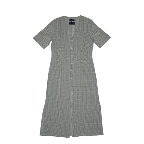 Nudie Jeans Lollo Check Indigo Dress Blue