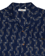 Nudie Jeans Arvid Ikat Shirt Blueberry Blue