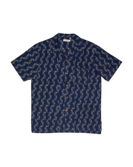 Nudie Jeans Arvid Ikat Shirt Blueberry Blue