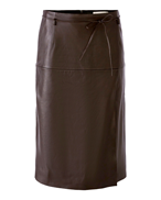 Oui Leather Skirt Dk Brown