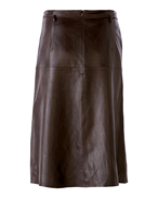 Oui Leather Skirt Dk Brown