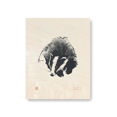 Plywood Poster Grävling