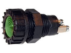 VARNINGSLAMPA GRÖN, PLAST, 12V DC
